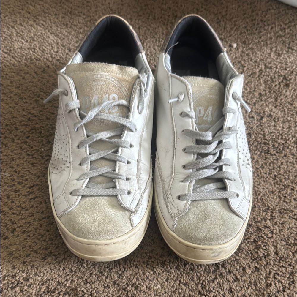 P448 White and Gray Sneakers
